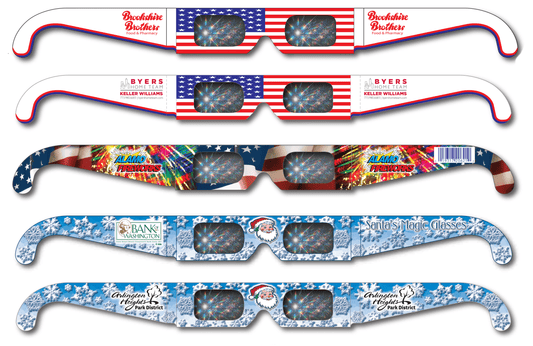 Custom Holiday Rainbow Glasses