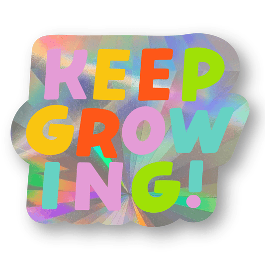 Keep Growing Suncatcher Set | Holographic Rainbow Window Decals Set