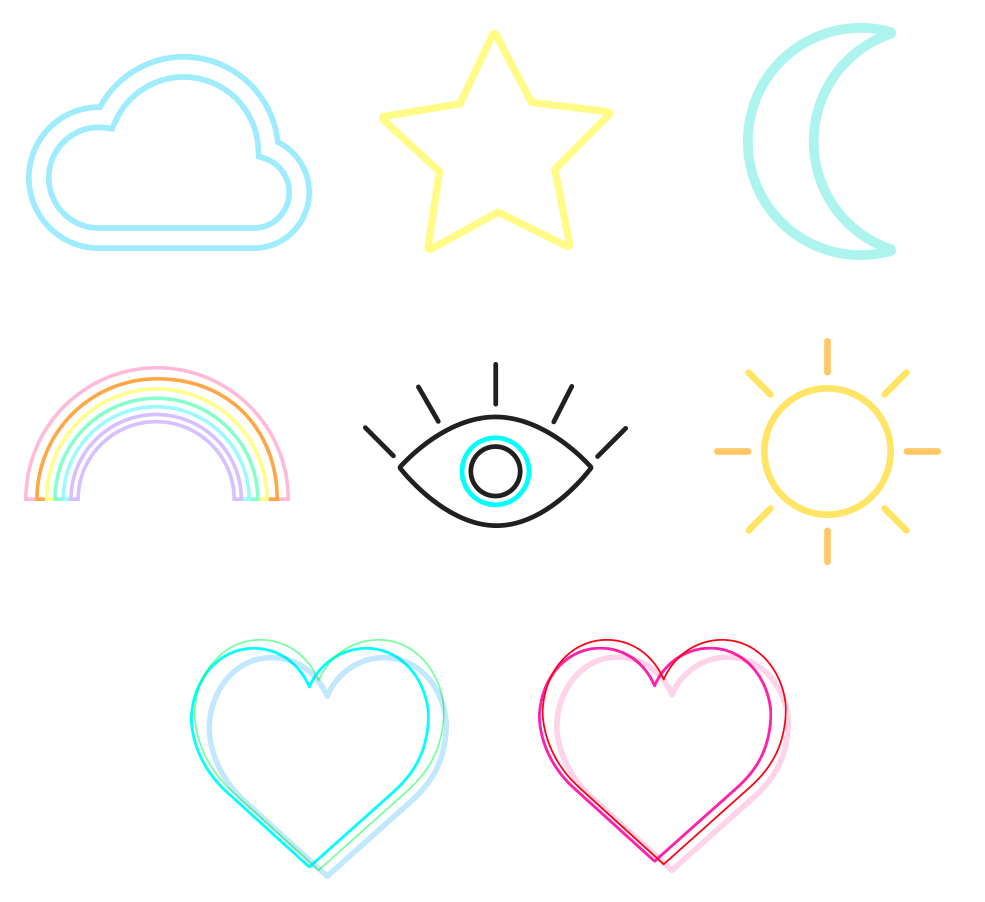 Clear Mood Emoji Stickers - Rainbow – Virgo and Paper