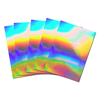 Holographic Sticker Material - Craft Film for Cricut and Silhouette - 12"x18" Sheets - 5 Pack