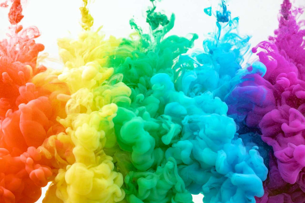 Rainbow splatter of color