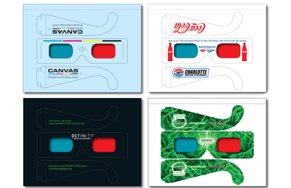 Examples of custom bind-in 3D Glasses by Rainbow Symphony
