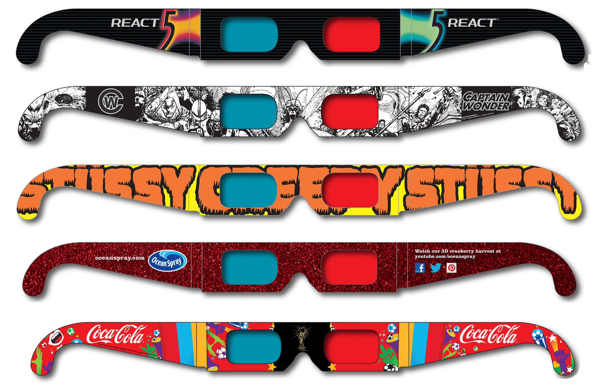 Examples of Custom Anaglyph Glasses