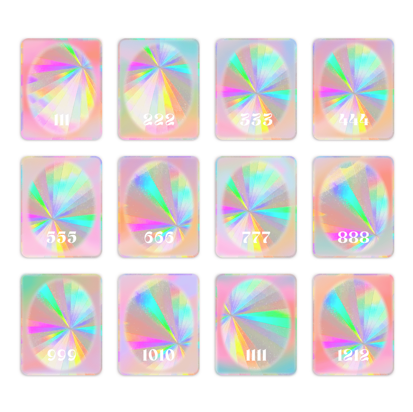 Angel Number Suncatchers | Rainbow Decals