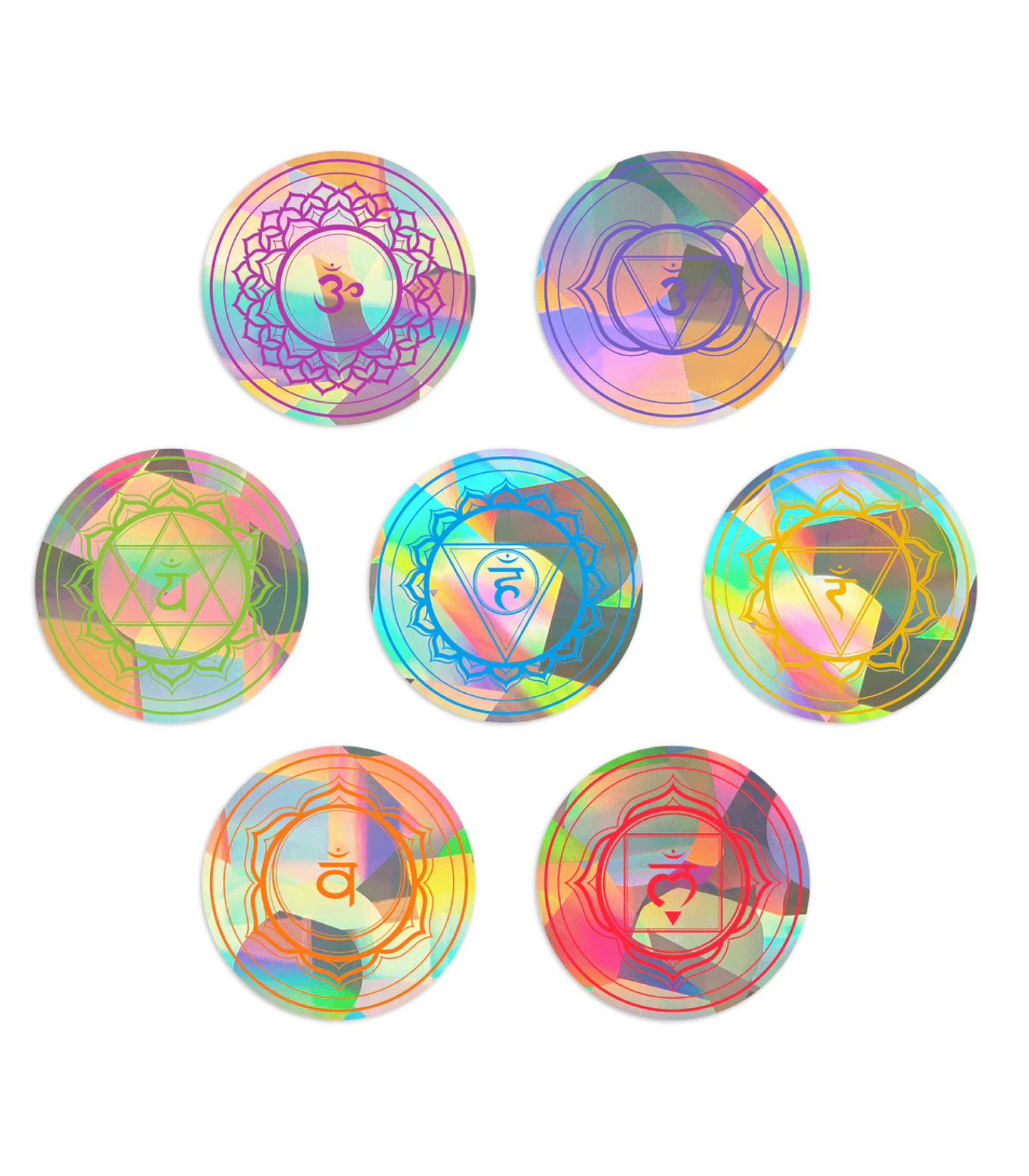 The Chakra Set | Rainbow Window Decals Set