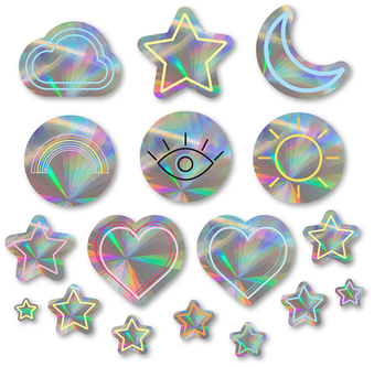 The Feel Good Pack | Holographic Suncatcher Rainbow Window Decals Set