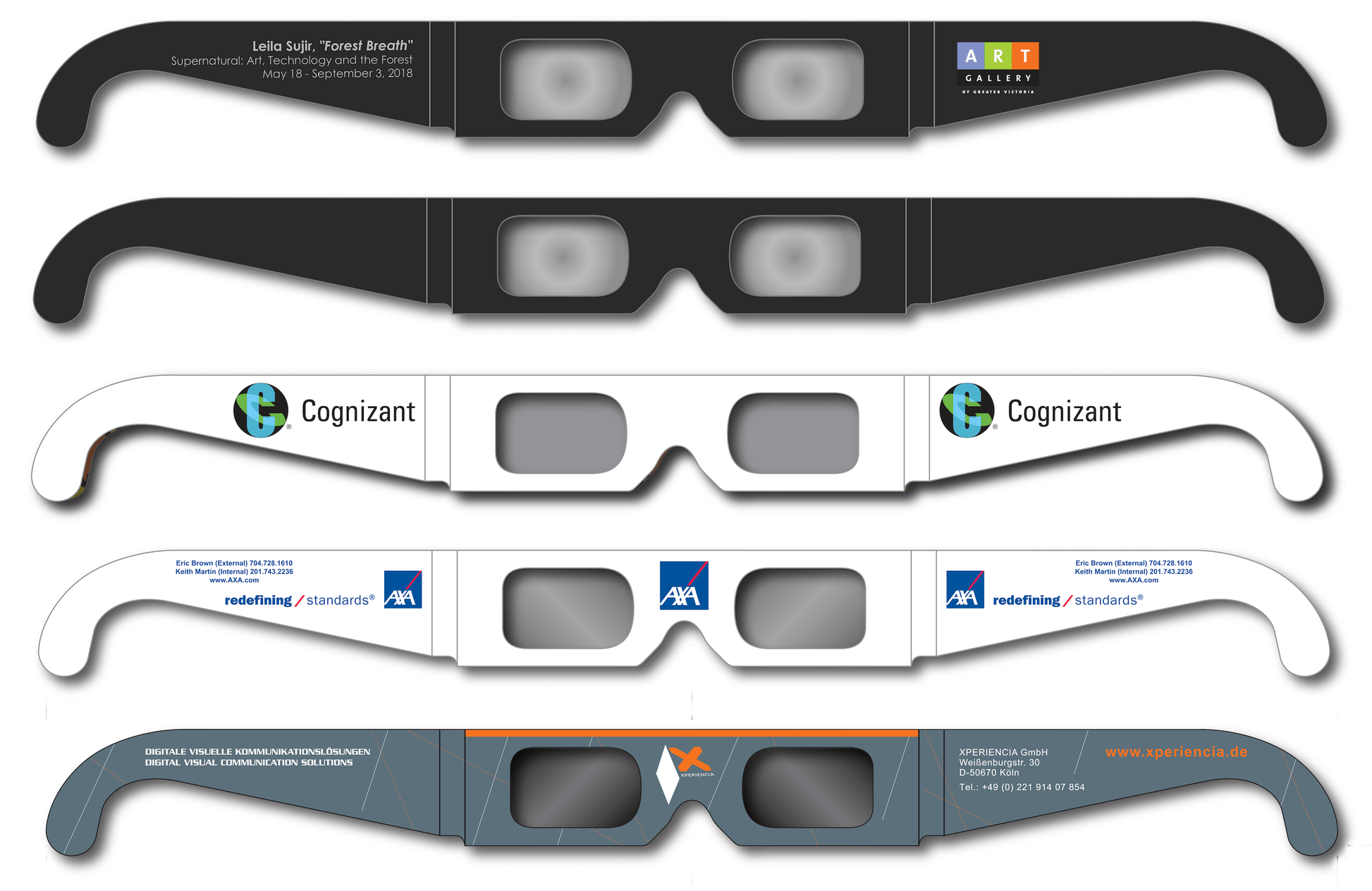 Examples of Customized Polarized 3D Glasses