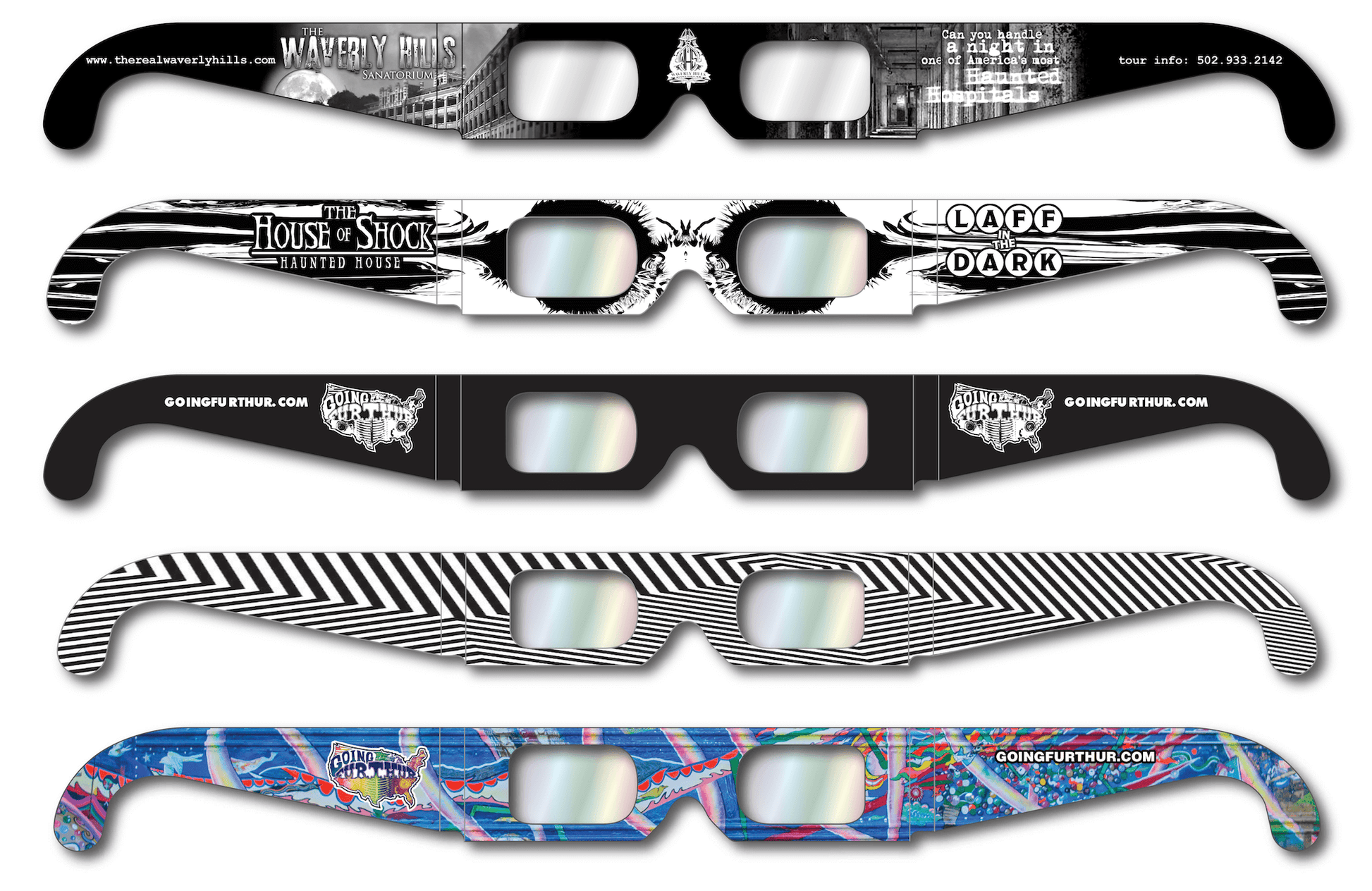 Examples of Custom RainbowDepth 3D Glasses