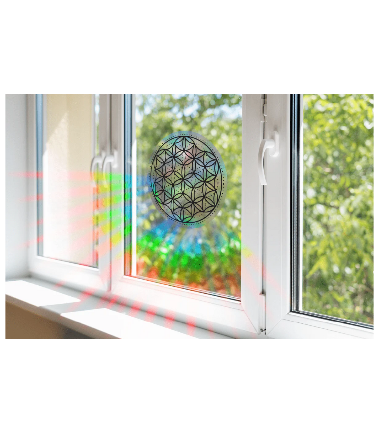 Sacred Geometry Suncatcher Set | Rainbow Decals Set