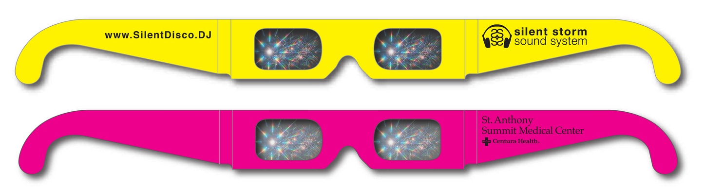 Custom Neon Fireworks Glasses