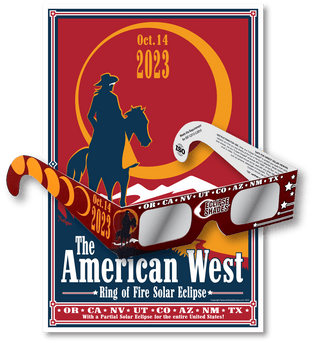 2023 The American West Ring of Fire Annular Solar Eclipse Glasses and Commemorative Poster
