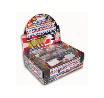 American Flag Fireworks Glasses Retail Display 