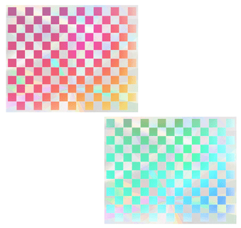 Checkered Suncatcher | Rainbow Decal