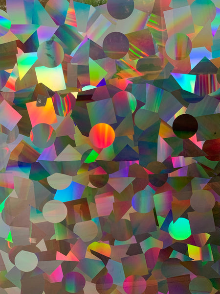 Rainbow Symphony Decorative Window Film Holographic Prismatic Etched Glass Effect - Fill Your
