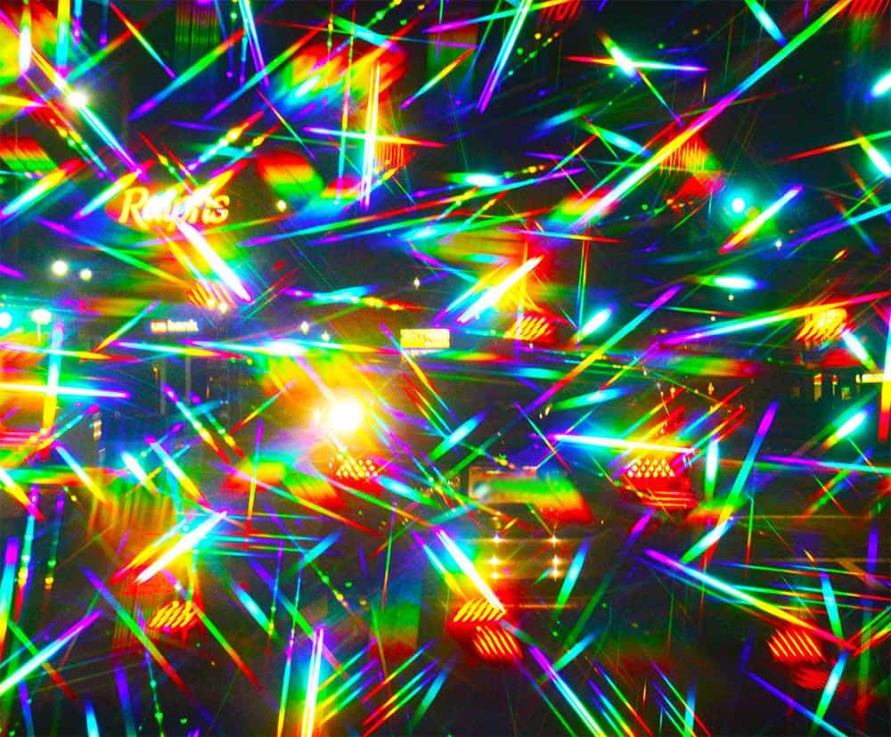 Rainbow Tie Dye Fireworks Glasses