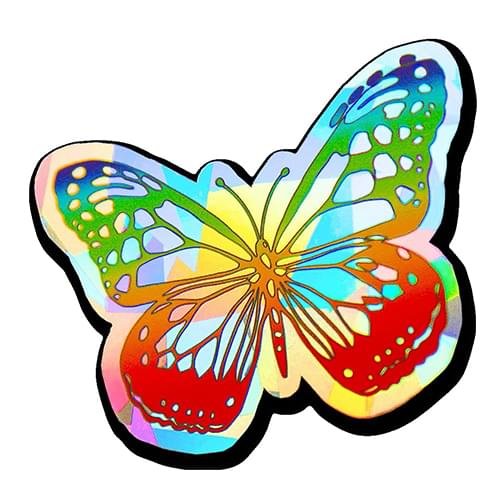 Rainbow Butterfly Window Decals