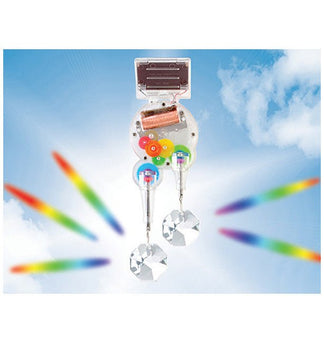  Kikkerland Solar Powered Rainbow Maker with Single Crystal,  Solar-Powered Toy, Rainbow Prisms, Fun Educational Science, Window Home  Decor Decoration : Home & Kitchen